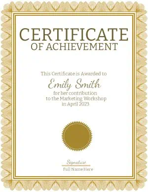 Gold certificate portrait