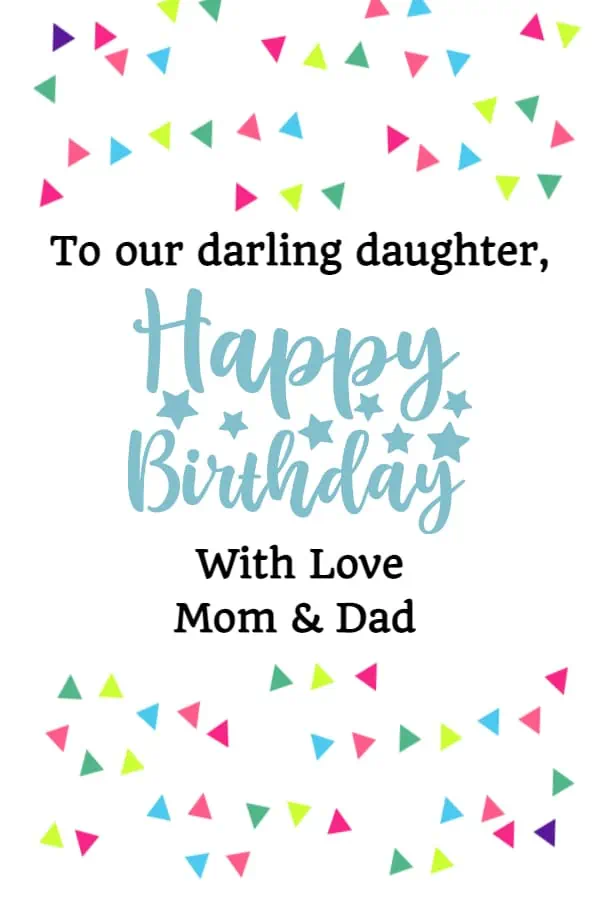 Happy birthday daughter