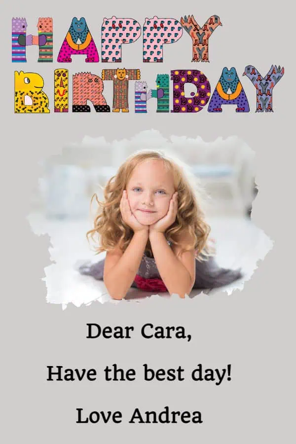 Photo birthday card