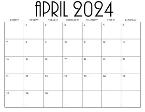 Blank Calendar