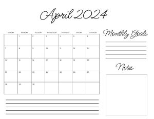 April 2024 Planner