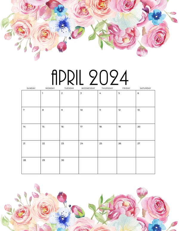 Portrait - Flowers - April 2024 - Personalized Templates