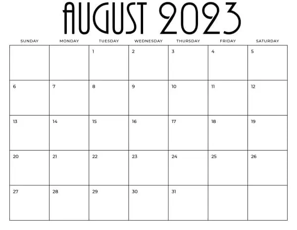 Blank Calendar