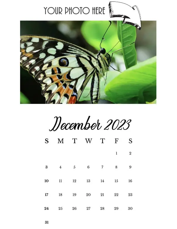 Dec 23 - photo calendar