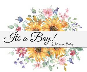 Its a boy floral card