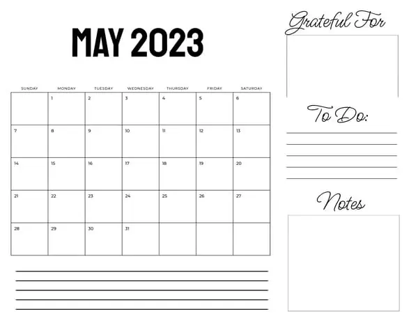 May 2023 Planner