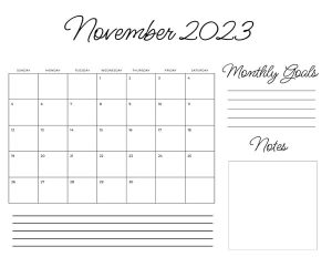 November 2023 Planner