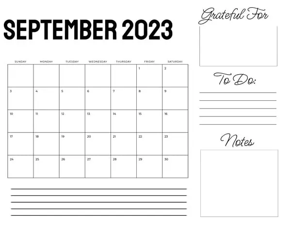 Sep 2023 Planner