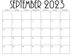 Blank Calendar