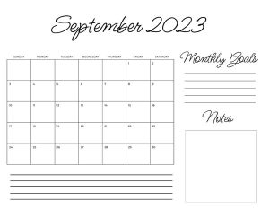 September 2023 Planner