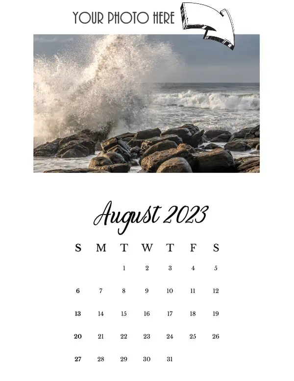 aug 23 - photo calendar