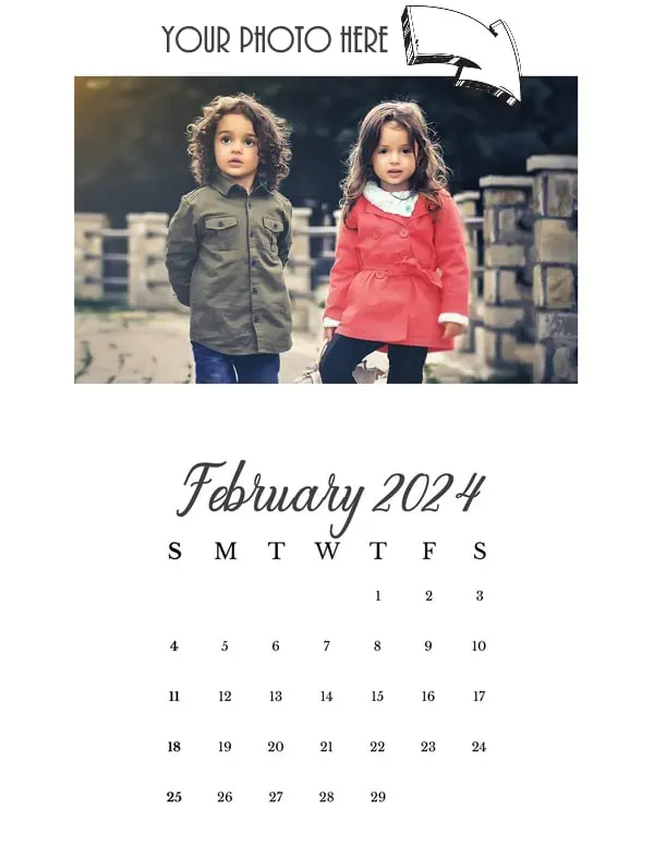 feb 24 - photo calendar