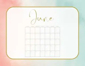 June Monday Start