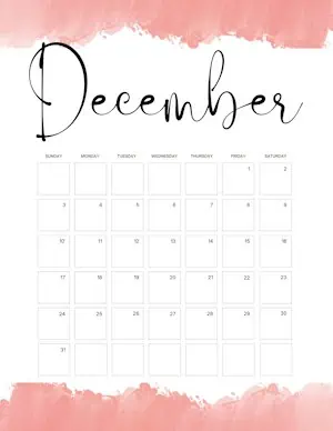 FREE Printable December 2023 Calendar - Instant Download
