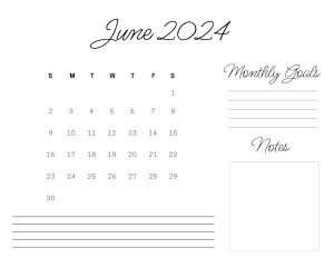 June 2024 planner